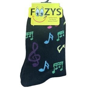 New FOOZYS Music Notes Pattern Novelty Socks Women's One Size